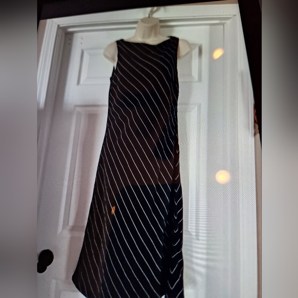 Ralph Lauren Black Dress with Gold Stripes